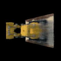 Camera circling the drink object (NeRF novel views)